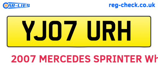 YJ07URH are the vehicle registration plates.