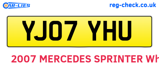 YJ07YHU are the vehicle registration plates.