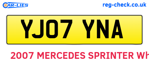 YJ07YNA are the vehicle registration plates.