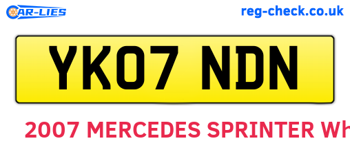 YK07NDN are the vehicle registration plates.