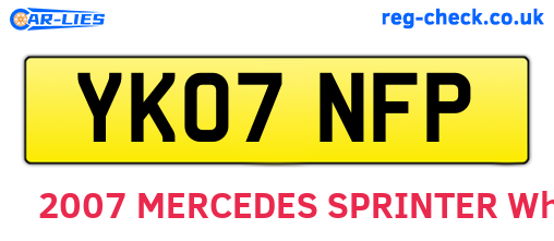 YK07NFP are the vehicle registration plates.