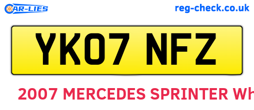 YK07NFZ are the vehicle registration plates.