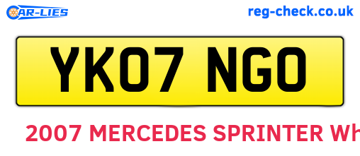 YK07NGO are the vehicle registration plates.