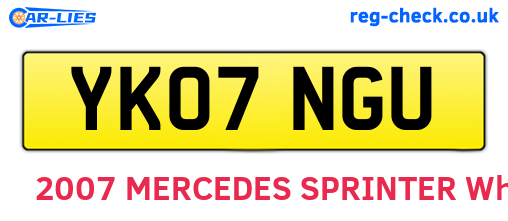 YK07NGU are the vehicle registration plates.