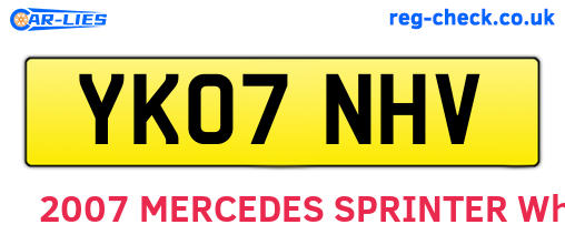 YK07NHV are the vehicle registration plates.