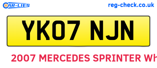 YK07NJN are the vehicle registration plates.
