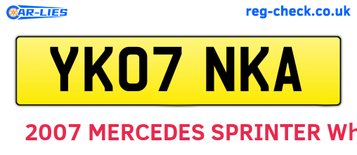 YK07NKA are the vehicle registration plates.