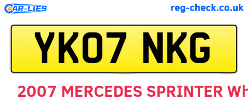 YK07NKG are the vehicle registration plates.
