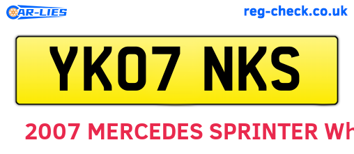 YK07NKS are the vehicle registration plates.