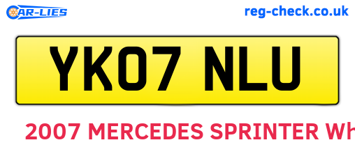 YK07NLU are the vehicle registration plates.
