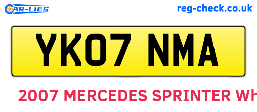 YK07NMA are the vehicle registration plates.