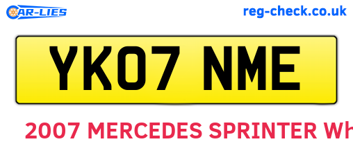 YK07NME are the vehicle registration plates.