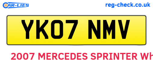 YK07NMV are the vehicle registration plates.