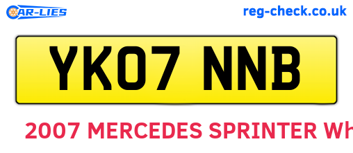 YK07NNB are the vehicle registration plates.