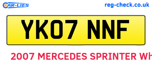 YK07NNF are the vehicle registration plates.