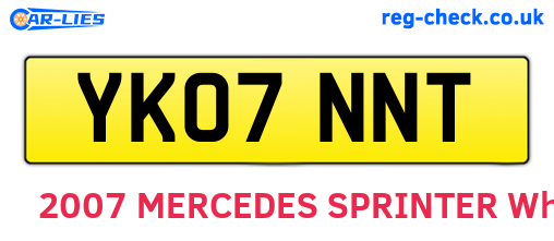YK07NNT are the vehicle registration plates.