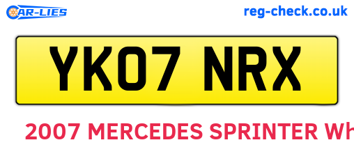 YK07NRX are the vehicle registration plates.
