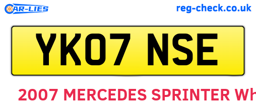 YK07NSE are the vehicle registration plates.