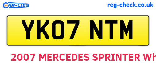 YK07NTM are the vehicle registration plates.