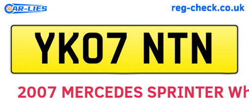 YK07NTN are the vehicle registration plates.