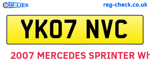 YK07NVC are the vehicle registration plates.