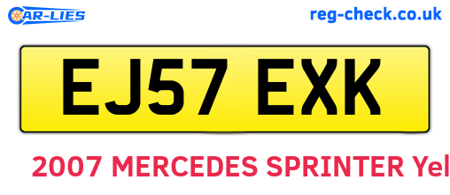 EJ57EXK are the vehicle registration plates.