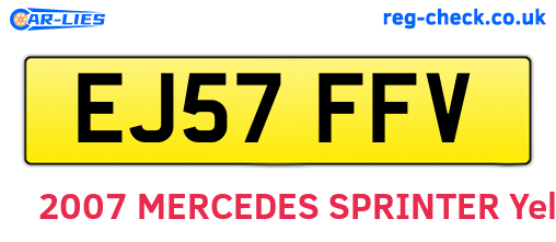 EJ57FFV are the vehicle registration plates.