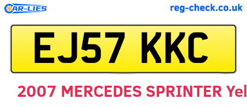 EJ57KKC are the vehicle registration plates.