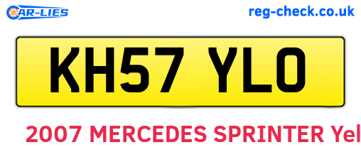 KH57YLO are the vehicle registration plates.
