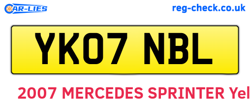 YK07NBL are the vehicle registration plates.