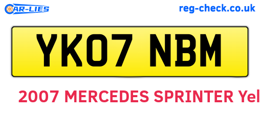 YK07NBM are the vehicle registration plates.
