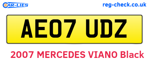 AE07UDZ are the vehicle registration plates.
