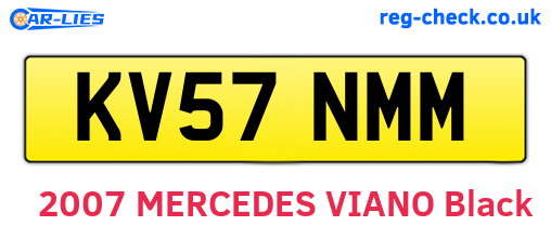 KV57NMM are the vehicle registration plates.