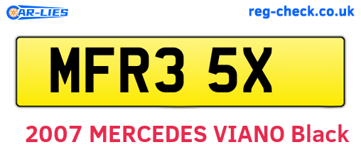 MFR35X are the vehicle registration plates.