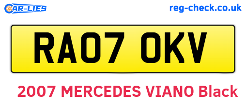 RA07OKV are the vehicle registration plates.