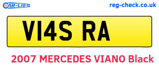 V14SRA are the vehicle registration plates.