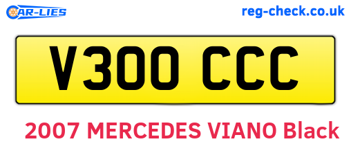 V300CCC are the vehicle registration plates.