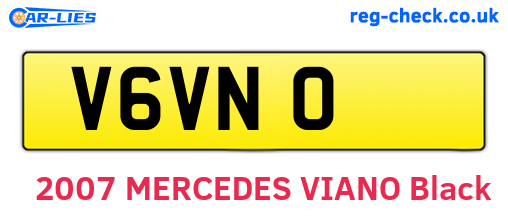 V6VNO are the vehicle registration plates.