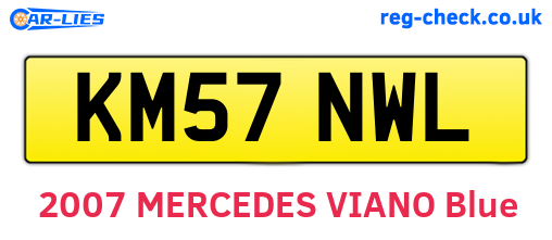 KM57NWL are the vehicle registration plates.