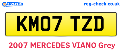 KM07TZD are the vehicle registration plates.