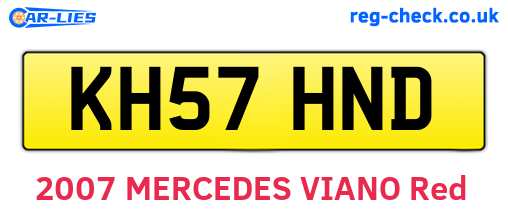KH57HND are the vehicle registration plates.