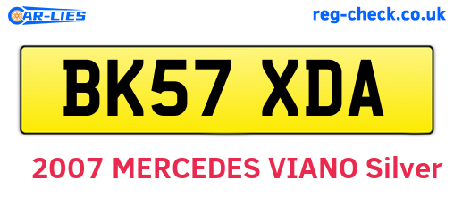 BK57XDA are the vehicle registration plates.