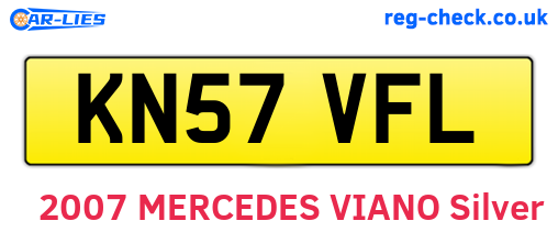 KN57VFL are the vehicle registration plates.