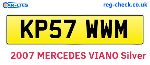 KP57WWM are the vehicle registration plates.