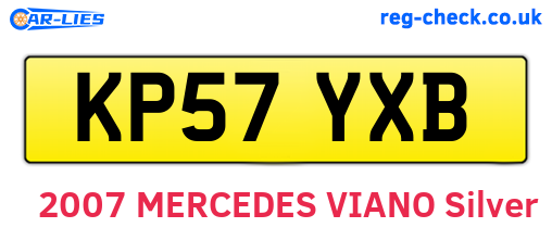 KP57YXB are the vehicle registration plates.
