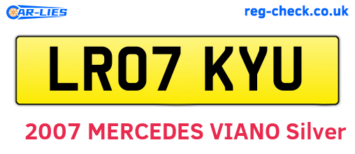 LR07KYU are the vehicle registration plates.