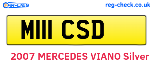 M111CSD are the vehicle registration plates.