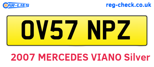 OV57NPZ are the vehicle registration plates.