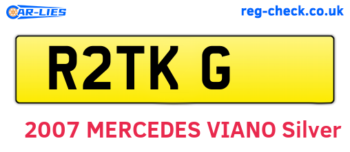 R2TKG are the vehicle registration plates.