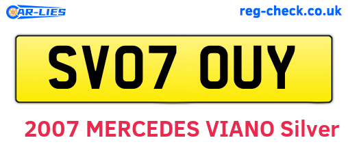 SV07OUY are the vehicle registration plates.